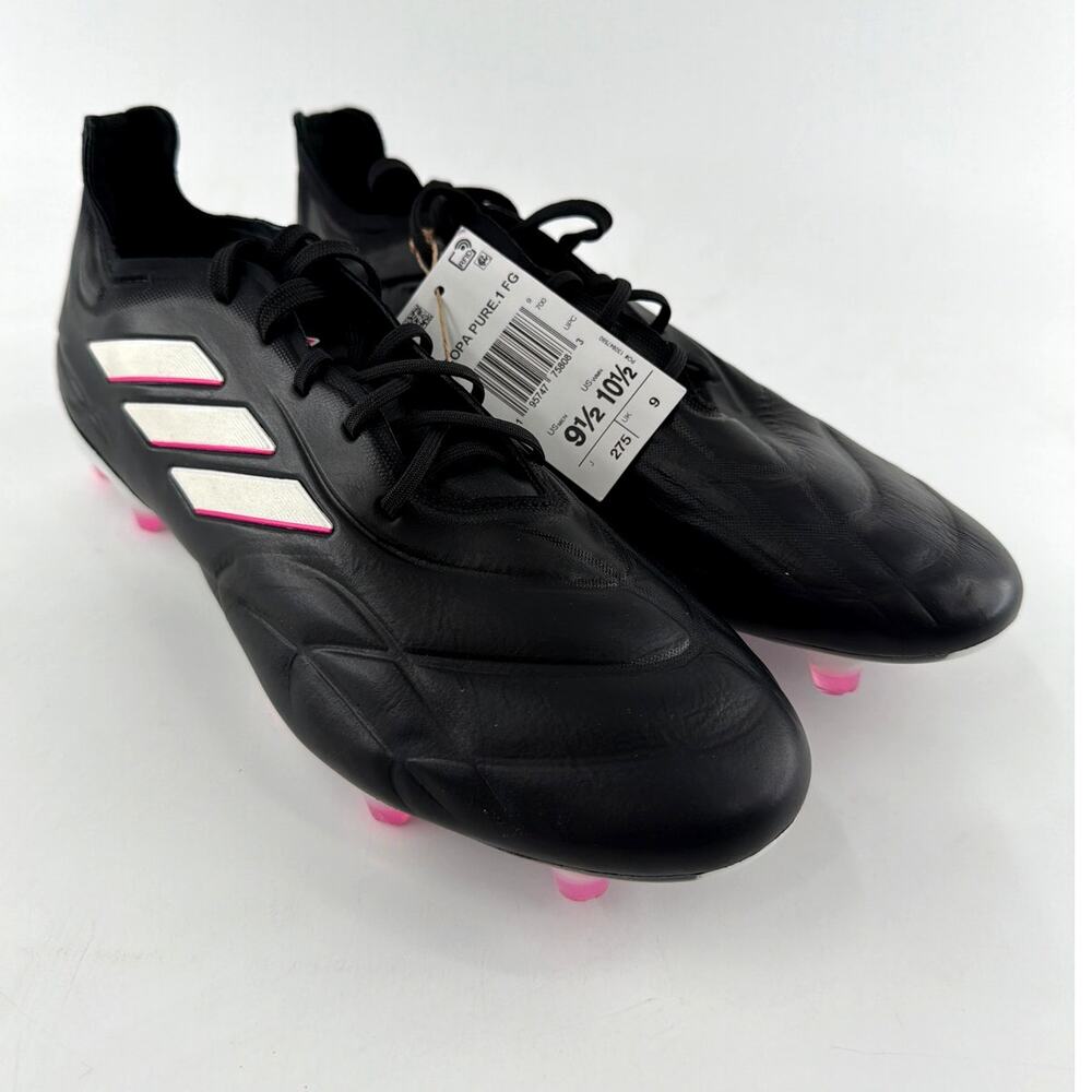 Adidas Unisex Core Black Pink 2 Copa Pure.1 Firm Ground Boots Size M 9.5 W 10.5 - Picture 4 of 12